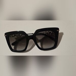 Salvatore Ferragamo Black Bold Square Sunglasses